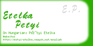 etelka petyi business card